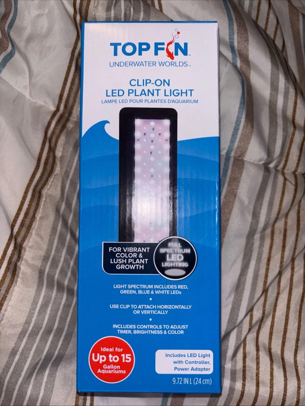 Black Clip-On LED Plant Light for Aquariums